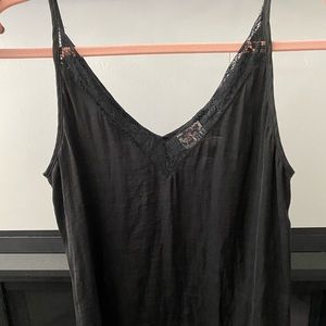 black silk lace cami